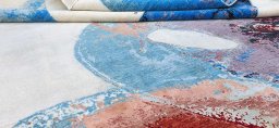 Close-up detail of New Mahli rug from Pakistan showing Wool weave