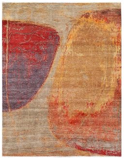 Full view of New Mahli rug from Pakistan, 309 × 245 cm in Red tones