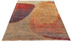 Corner detail of New Mahli rug showing border pattern and Wool pile