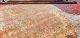 Close-up detail of New Mahli rug from Pakistan showing Wool weave