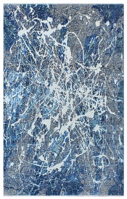 Full view of New Mahli rug from Pakistan, 319 × 203 cm in Blue tones