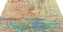 Surface texture of New Mahli rug with natural Wool and intricate pattern