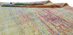 Close-up detail of New Mahli rug from Pakistan showing Wool weave
