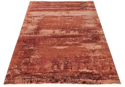 Corner detail of New Mahli rug showing border pattern and Wool pile