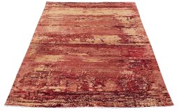 Corner detail of New Mahli rug showing border pattern and Wool pile