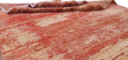 Close-up detail of New Mahli rug from Pakistan showing Wool weave