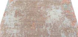Backside of handmade New Mahli rug showing knot structure and weave density