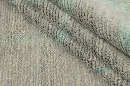 Full view of New Morocco rug from Pakistan, 300 × 196 cm in Gray tones