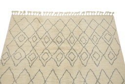 Surface texture of New Morocco rug with natural Wool and intricate pattern