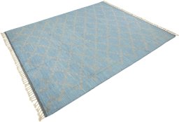 Close-up detail of New Morocco rug from Pakistan showing Wool weave