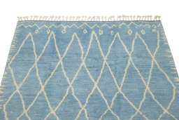 Surface texture of New Morocco rug with natural Wool and intricate pattern