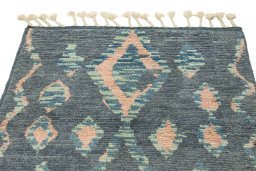 Surface texture of New Morocco rug with natural Wool and intricate pattern