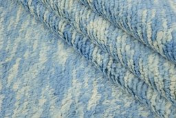 Full view of New Morocco rug from Pakistan, 292 × 203 cm in Blue tones