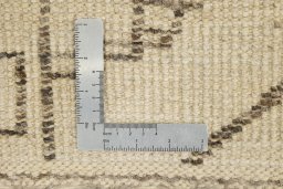 Close-up detail of New Morocco rug from Pakistan showing Wool weave