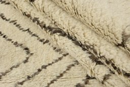Full view of New Morocco rug from Pakistan, 317 × 209 cm in Cream tones