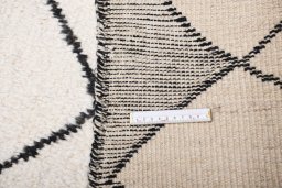 Close-up detail of New Morocco rug from Pakistan showing Wool weave