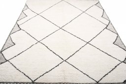 Surface texture of New Morocco rug with natural Wool and intricate pattern