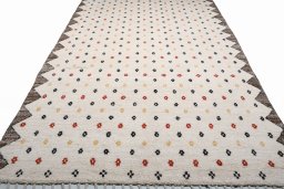 Surface texture of New Morocco rug with natural Wool and intricate pattern
