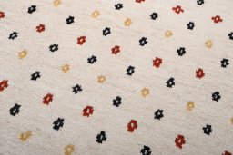 Close-up detail of New Morocco rug from Pakistan showing Wool weave