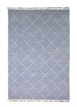 Full view of New Morocco rug from Pakistan, 297 × 204 cm in Gray tones