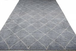 Close-up detail of New Morocco rug from Pakistan showing Wool weave