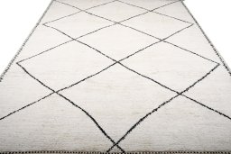 Surface texture of New Morocco rug with natural Wool and intricate pattern