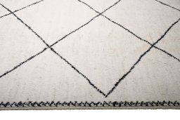 Close-up detail of New Morocco rug from Pakistan showing Wool weave