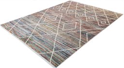 Surface texture of New Morocco rug with natural Wool and intricate pattern