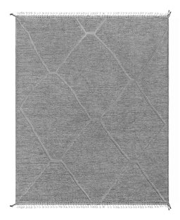 Full view of New Morocco rug from Pakistan, 310 × 254 cm in Gray tones