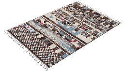 Close-up detail of New Morocco rug from Pakistan showing Wool weave
