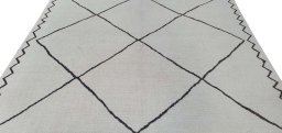 Surface texture of New Morocco rug with natural Wool and intricate pattern