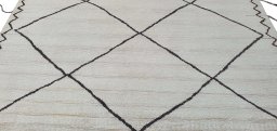 Surface texture of New Morocco rug with natural Wool and intricate pattern