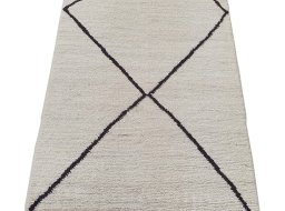 Surface texture of New Morocco rug with natural Wool and intricate pattern