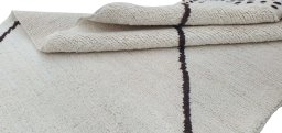 Close-up detail of New Morocco rug from Pakistan showing Wool weave
