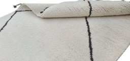 Close-up detail of New Morocco rug from Pakistan showing Wool weave
