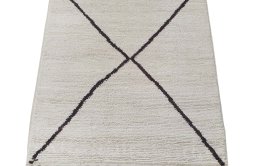 Surface texture of New Morocco rug with natural Wool and intricate pattern