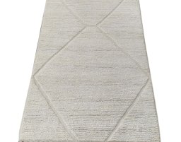 Surface texture of New Morocco rug with natural Wool and intricate pattern
