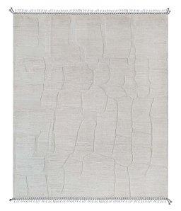 Full view of New Morocco rug from Pakistan, 312 × 256 cm in Beige tones