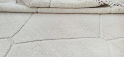 Close-up detail of New Morocco rug from Pakistan showing Wool weave