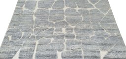 Surface texture of New Morocco rug with natural Wool and intricate pattern