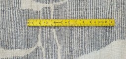 Full view of New Morocco rug from Pakistan, 239 × 179 cm in Gray tones