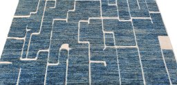 Surface texture of New Morocco rug with natural Wool and intricate pattern