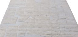 Surface texture of New Morocco rug with natural Wool and intricate pattern