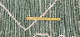 Full view of New Morocco rug from Pakistan, 306 × 252 cm in Green tones