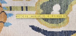 Full view of New Morocco rug from Pakistan, 200 × 188 cm in Beige tones
