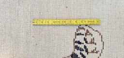 Full view of New Morocco rug from Pakistan, 240 × 161 cm in Beige tones