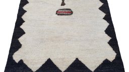 Surface texture of New Morocco rug with natural Wool and intricate pattern
