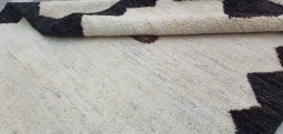 Close-up detail of New Morocco rug from Pakistan showing Wool weave