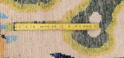 Full view of New Morocco rug from Pakistan, 193 × 188 cm in Multi Color tones