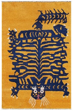 Full view of New Morocco rug from Pakistan, 195 × 127 cm in Multi Color tones